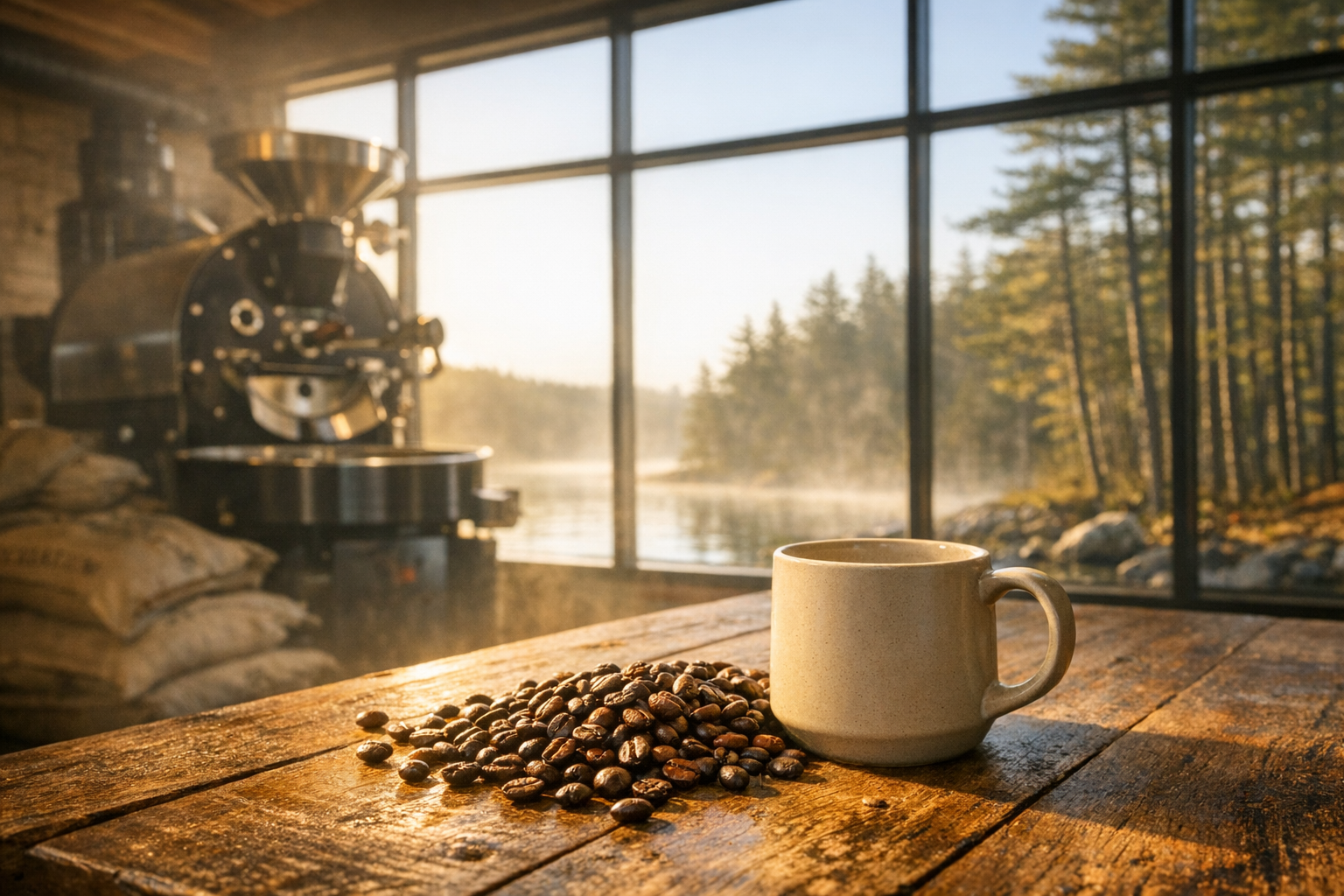 AI-generated featured image for Traverse City Coffee Culture: A Local's Guide to Specialty Roasting & Fresh Coffee in Northern Michigan