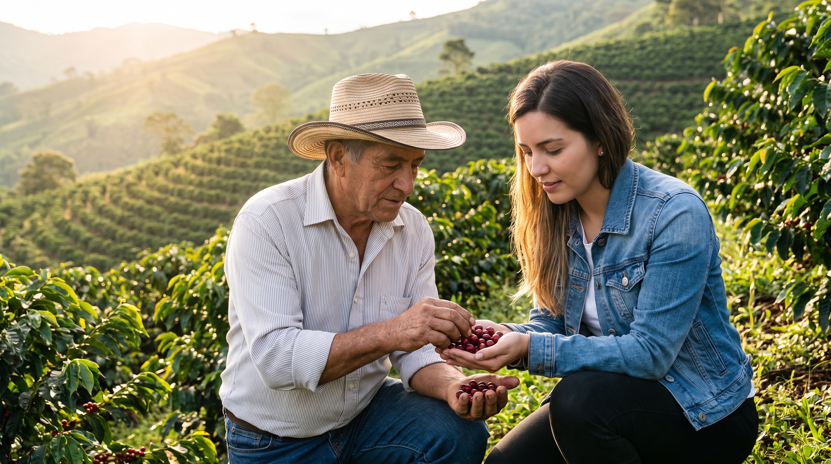 AI-generated featured image for Direct Trade vs. Fair Trade Coffee: Which Model Better Supports Coffee Farmers?