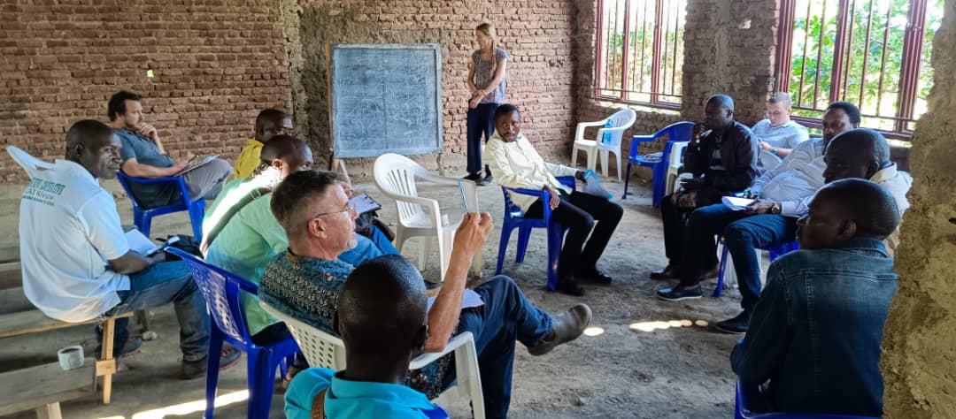 Co-founder Chris Treter participaiting in a workshop with coffee cooperative leaders in eastern Congo at Muungano C-op Headquarters